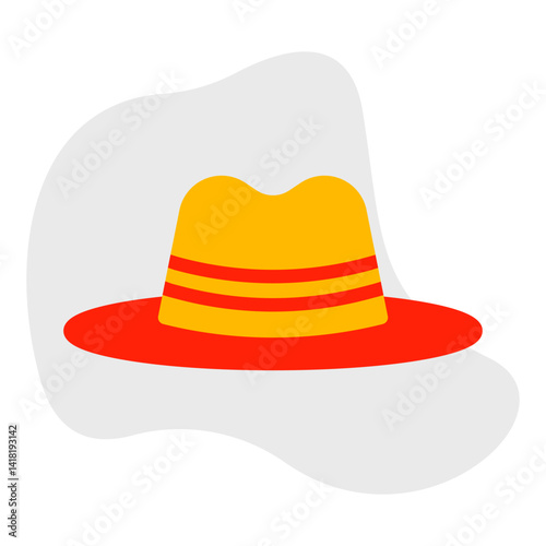 Hat II single vector icon illustration