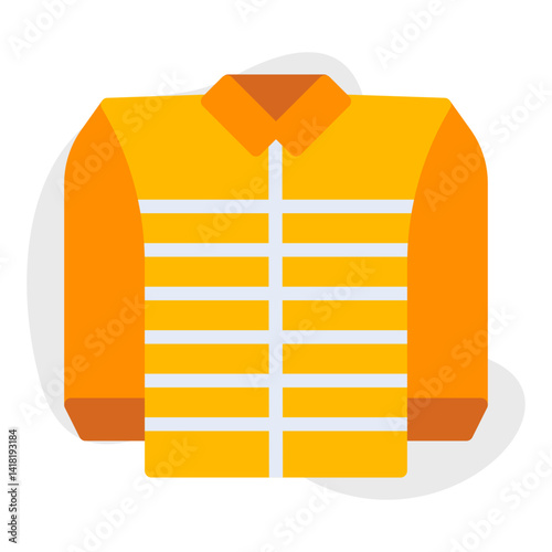 Jacket single vector icon illustration