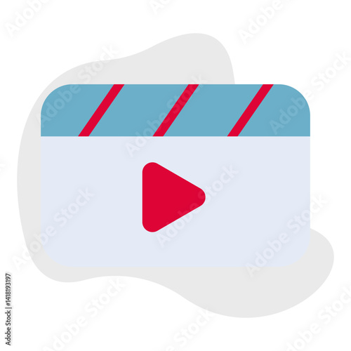 Reel single vector icon illustration
