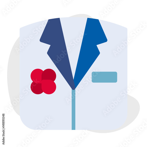 Suit single vector icon illustration