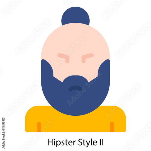 Hipster Style II single vector icon illustration