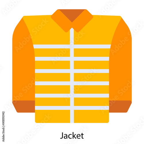 Jacket single vector icon illustration