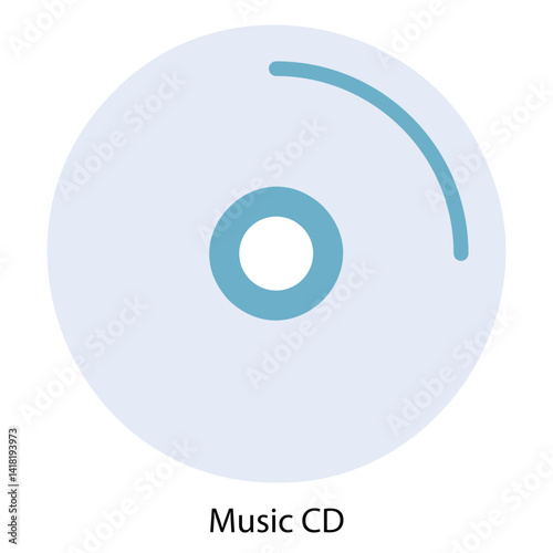Music CD single vector icon illustration