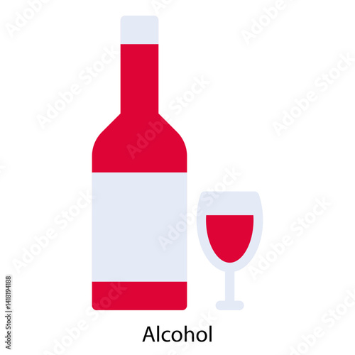 Alcohol single vector icon illustration