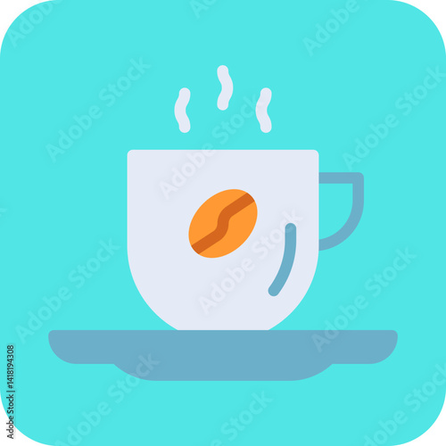 Coffee Cup single vector icon illustration