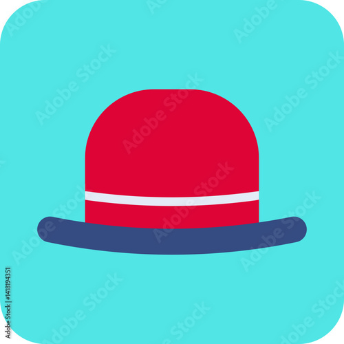 Hat I single vector icon illustration