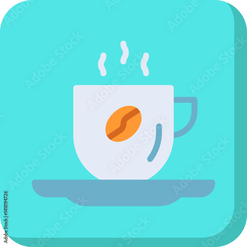 Coffee Cup single vector icon illustration