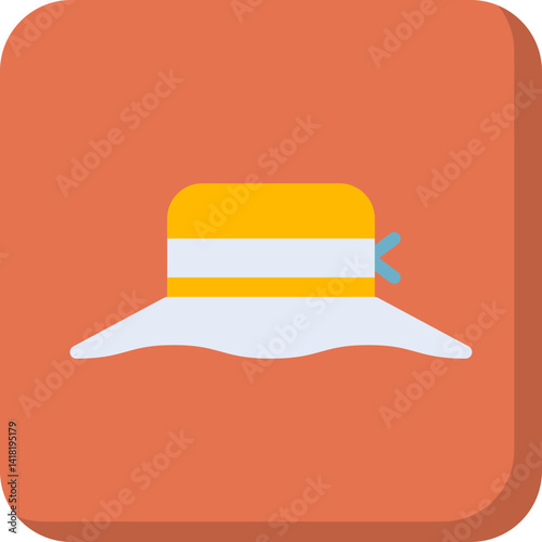 Women's Hat single vector icon illustration