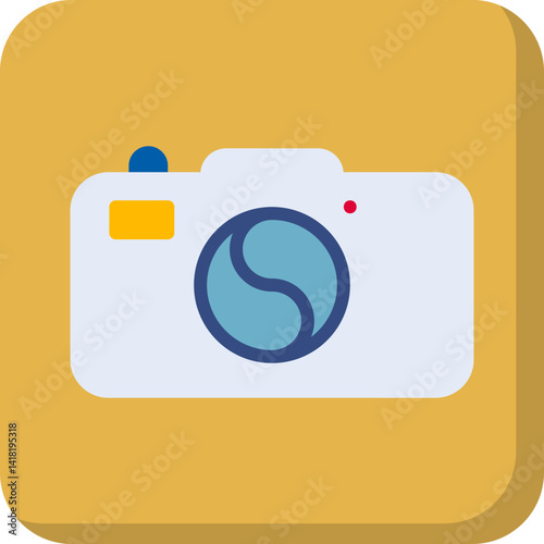 Camera single vector icon illustration