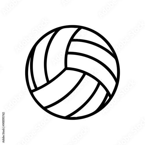 Volleyball with Panel Pattern Icon Design