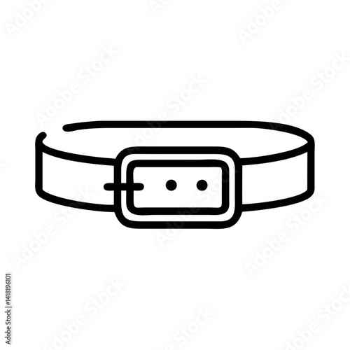 Waist Belt with Buckle Detail Icon Design

