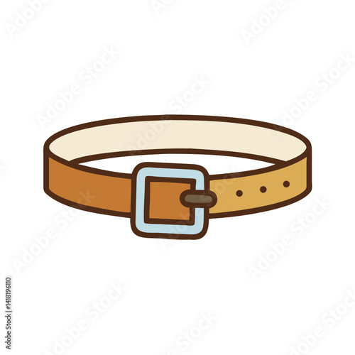 Waist Belt with Buckle Detail Icon Design

