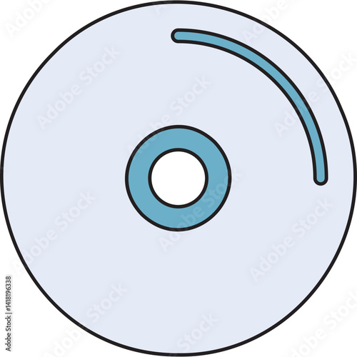 Music CD single vector icon illustration