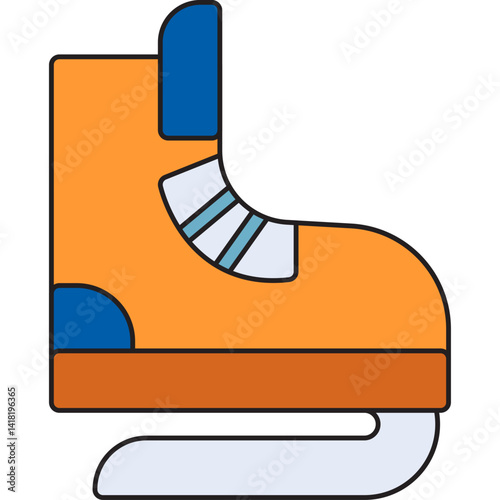 Skates single vector icon illustration