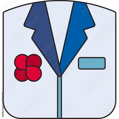 Suit single vector icon illustration