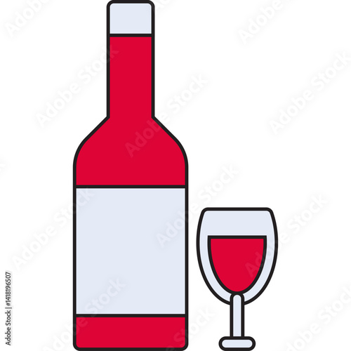 Alcohol single vector icon illustration