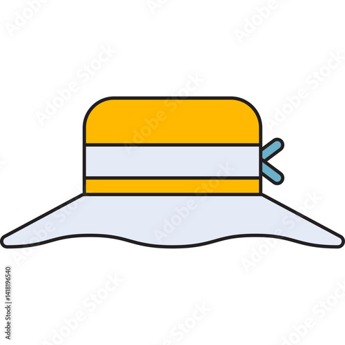Women's Hat single vector icon illustration