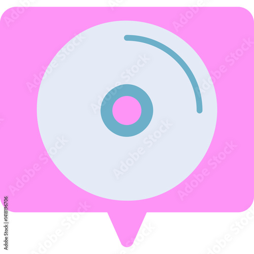 Music CD single vector icon illustration