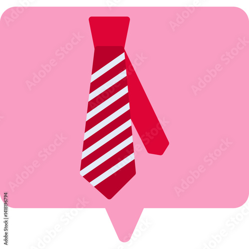 Tie single vector icon illustration