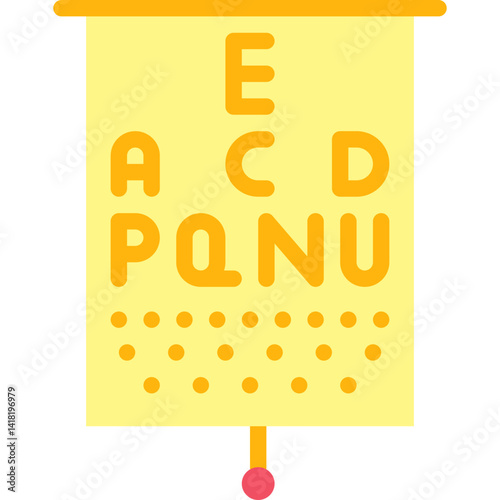 Eyes Checkup Board single vector icon illustration