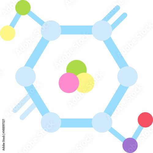 Molecules single vector icon illustration