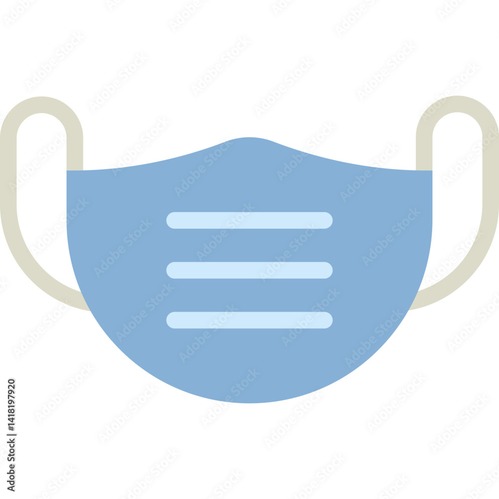 Surgeon's Face Mask single vector icon illustration Surgeon's Face Mask single vector icon illustration