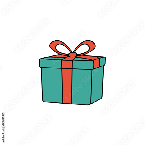 red gift box with bow