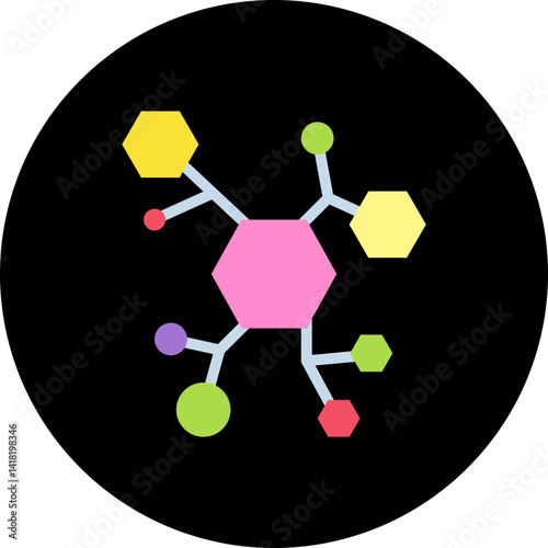 Molecular Structure single vector icon illustration