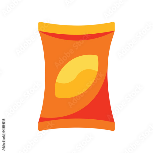 orange pillow isolated on white background