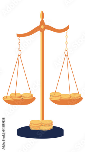 Balancing Financial Stability: Paying Off Debt Concept Vector Illustration