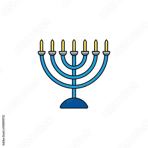 menorah with candles