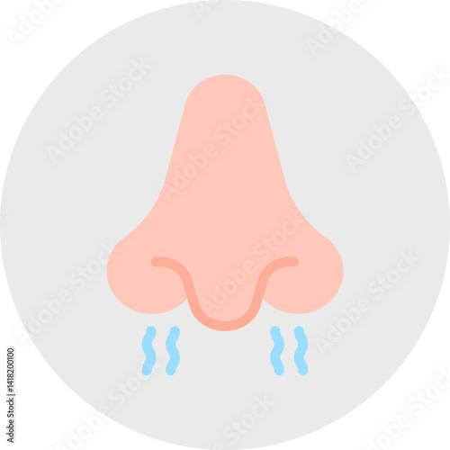 Nose single vector icon illustration