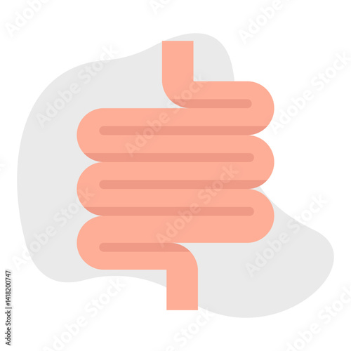 Intestines single vector icon illustration