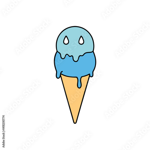 ice cream isolated on white