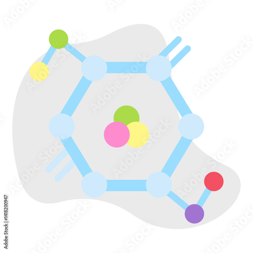 Molecules single vector icon illustration