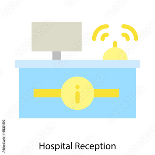 Hospital Reception single vector icon illustration