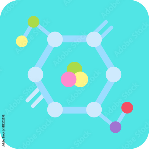Molecules single vector icon illustration