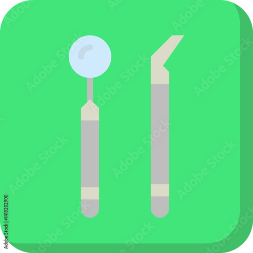 Dentist Tool III single vector icon illustration