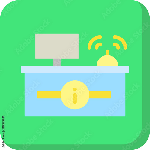 Hospital Reception single vector icon illustration