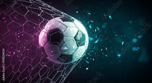 Dynamic Soccer Ball Goal Abstract Background for Sports and Gaming Content