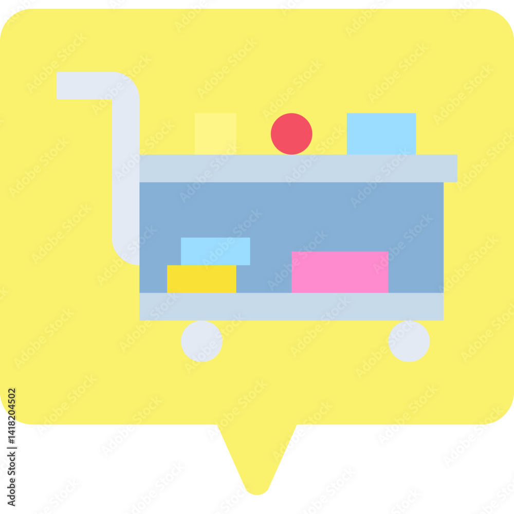 Medical Cart single vector icon illustration Medical Cart single vector icon illustration