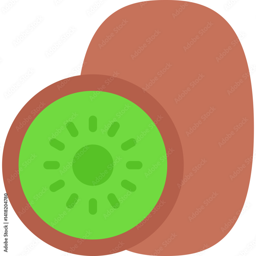 Fototapeta premium Kiwi single vector icon illustration