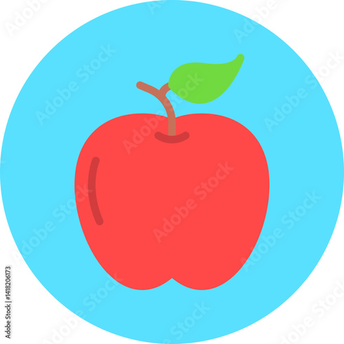 Apple single vector icon illustration