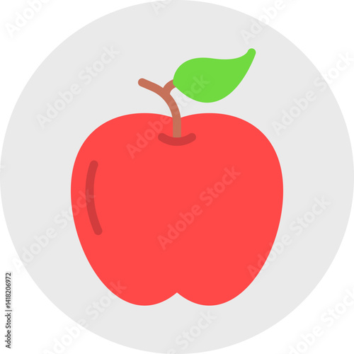 Apple single vector icon illustration