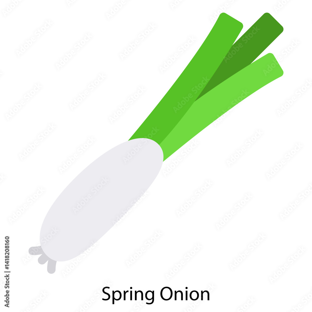 Spring Onion single vector icon illustration Spring Onion single vector icon illustration