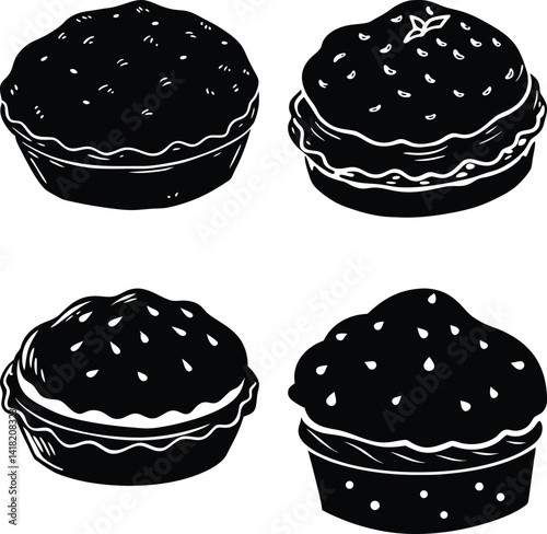 Scone silhouette vector