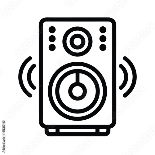 Speaker Outline on White Background