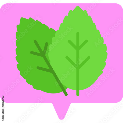 Spearmint single vector icon illustration