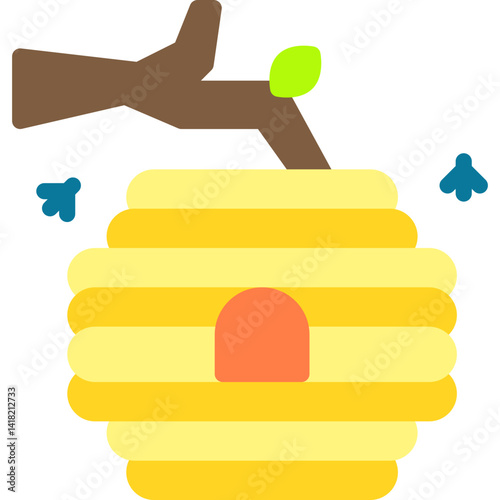 Hive single vector icon illustration