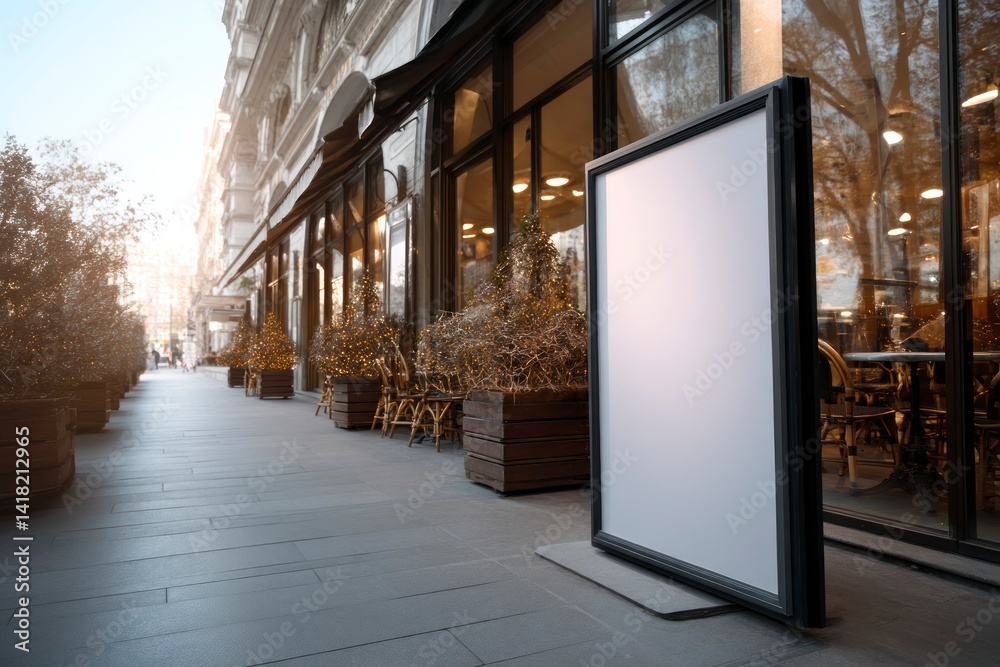 custom made wallpaper toronto digitalSidewalk Blank Sign by Restaurant Ready for Menu or Advertising